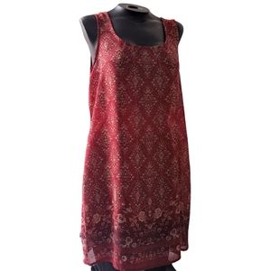 Baja Blue Geometric Print Tank Top Size M